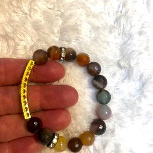 Handmade bracelet with glass /stone beads